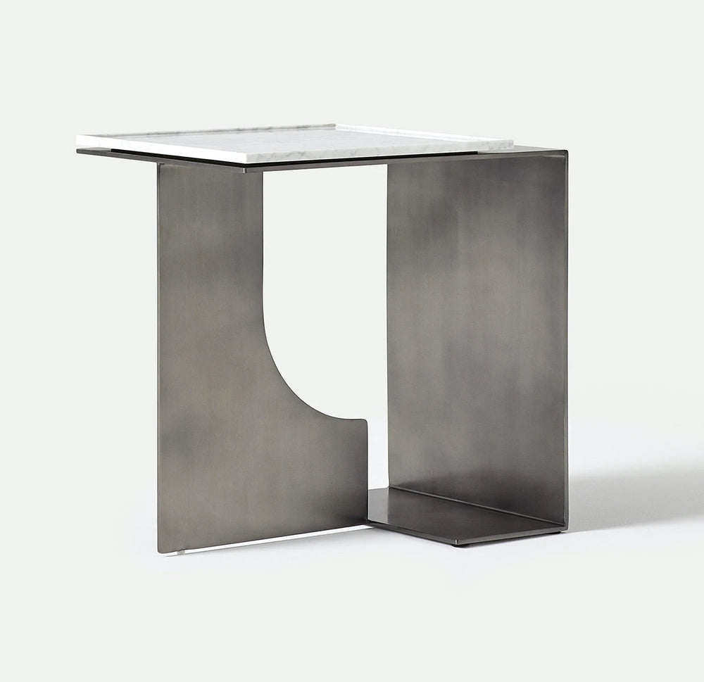 Gunmetal/White Marble