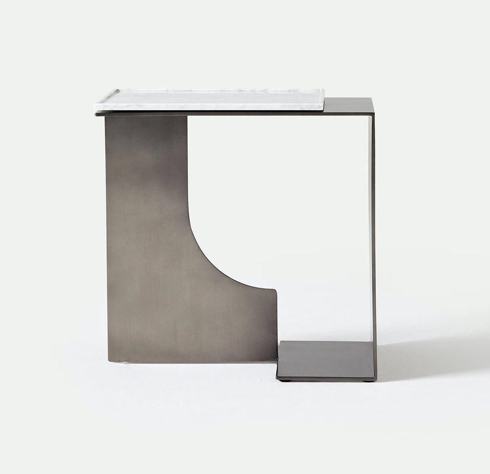 Gunmetal/White Marble