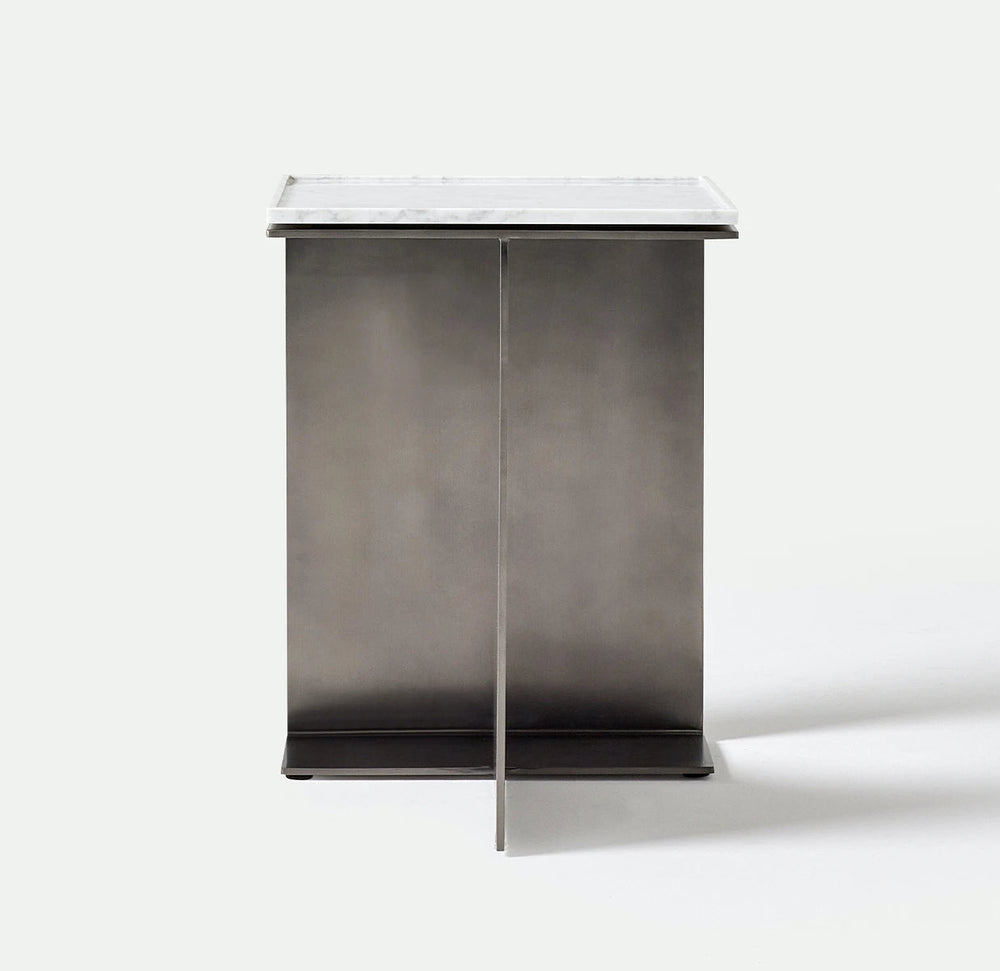 Gunmetal/White Marble